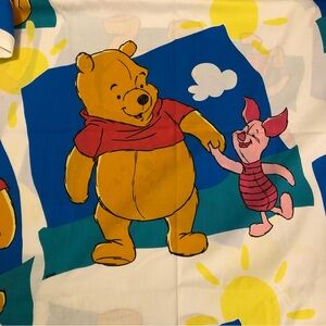 Vintage Disney Winnie the Pooh twin flat sheet.